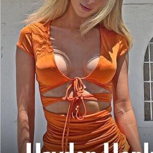 Shein sexy cutout orange dress